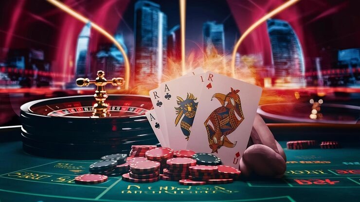 Live blackjack table with dealer showing two cards and player betting interface visible on screen